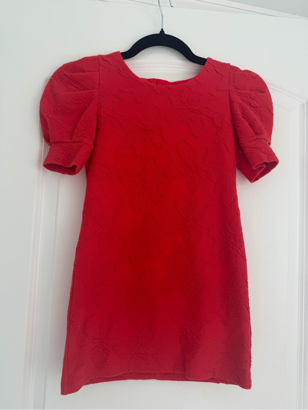 Lilly Pulitzer Red Puff-Sleeve Textured Dress